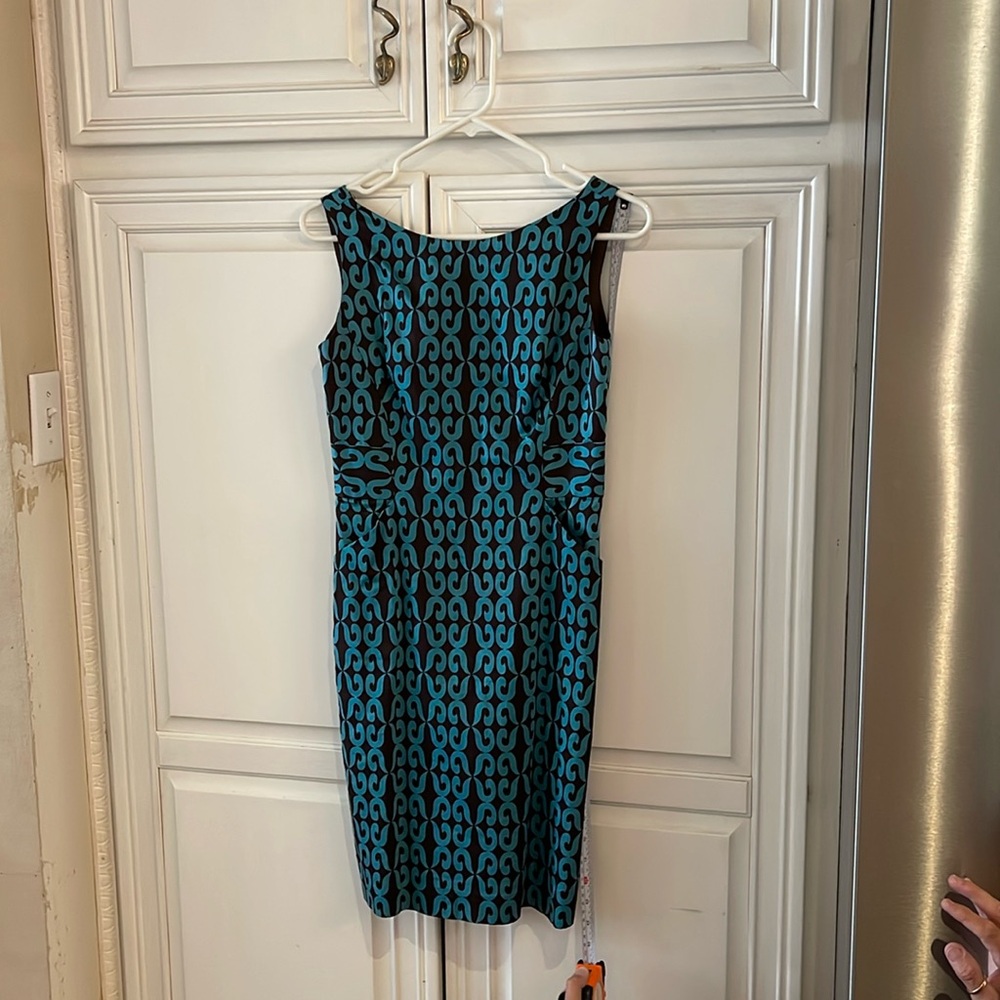 Milly Of New York  Blue and Brown Sleeveless Dress | Size 4